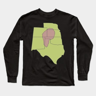 Dust Bowl - Historical Map - Sandstorm Long Sleeve T-Shirt